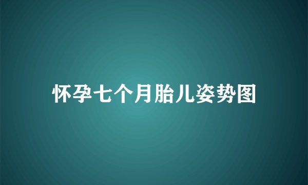 怀孕七个月胎儿姿势图