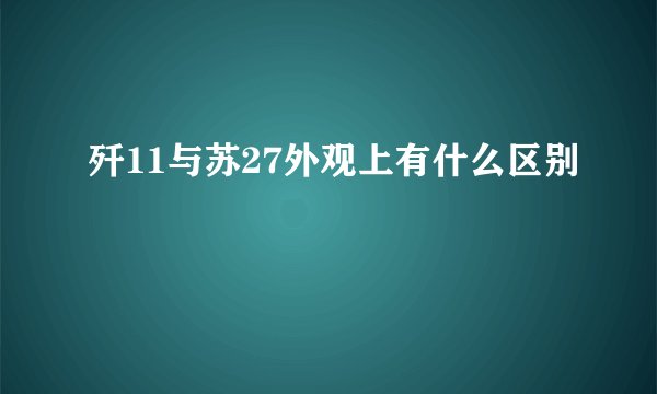歼11与苏27外观上有什么区别
