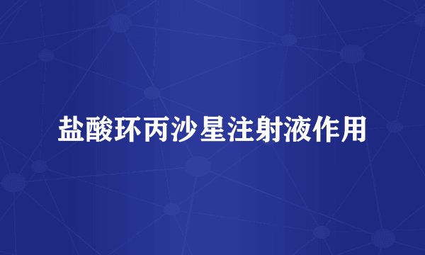 盐酸环丙沙星注射液作用