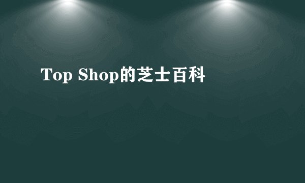 Top Shop的芝士百科