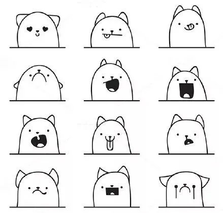 好看的表情线条