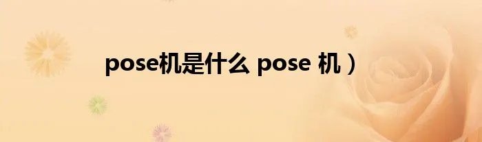 pose机是什么 pose 机）