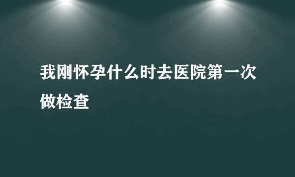 我刚怀孕什么时去医院第一次做检查