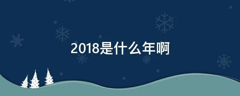 2018是什么年啊