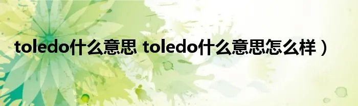 toledo什么意思 toledo什么意思怎么样）