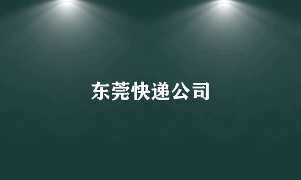东莞快递公司