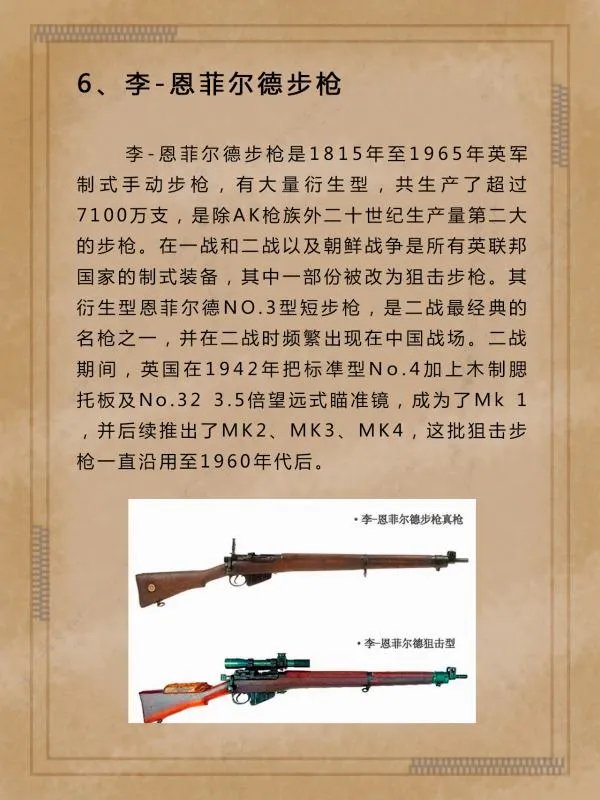 二战十大狙击枪