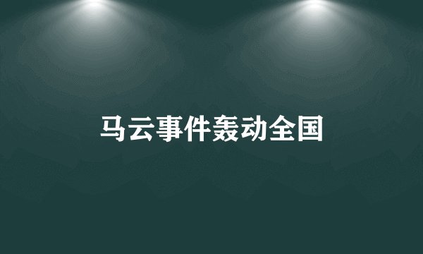 马云事件轰动全国