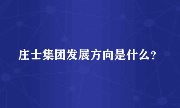庄士集团发展方向是什么？
