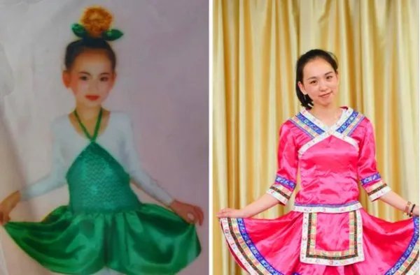 网友晒“一模一样”童年对比照，有人梦想成真，有人从小美到大，你怎么看？