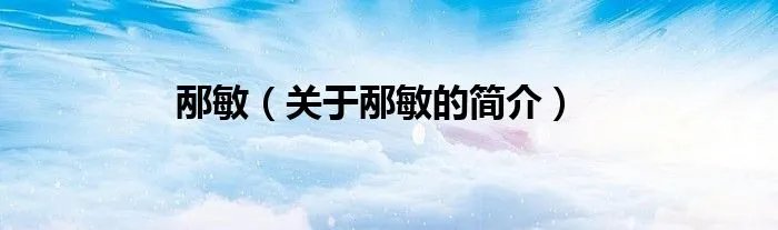 邴敏（关于邴敏的简介）