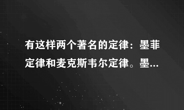 有这样两个著名的定律：墨菲定律和麦克斯韦尔定律。墨菲定律：“任何事情都看似容易，实质很难；任何事情