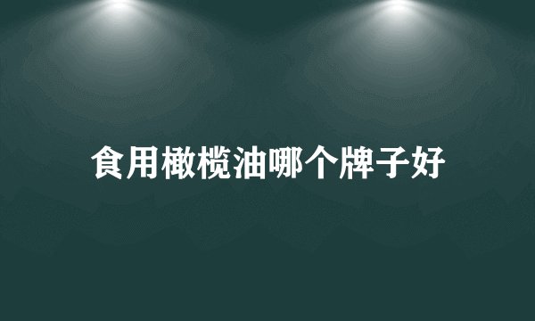 食用橄榄油哪个牌子好