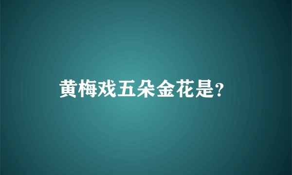 黄梅戏五朵金花是？