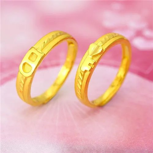 黄金情侣戒指图片欣赏2017款 黄金对戒一般多少克