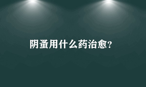 阴蚤用什么药治愈？