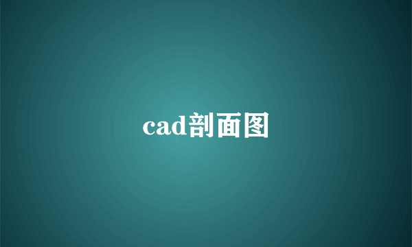 cad剖面图