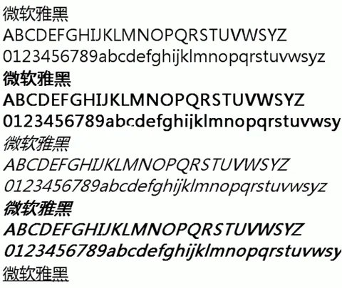 微软雅黑粗体