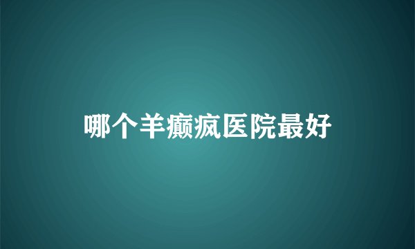 哪个羊癫疯医院最好
