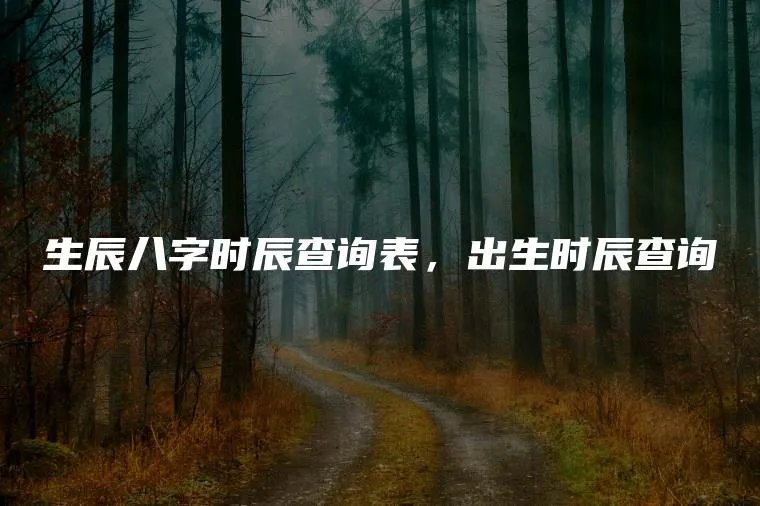 生辰八字时辰查询表，出生时辰查询