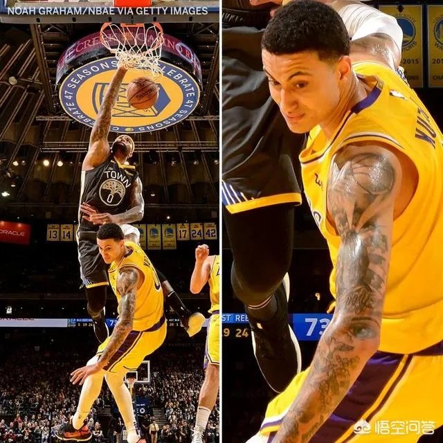 库兹马篮下协防，考辛斯顺下接球完成劲爆隔扣，倒地的库兹马表情狰狞。你怎么看？
