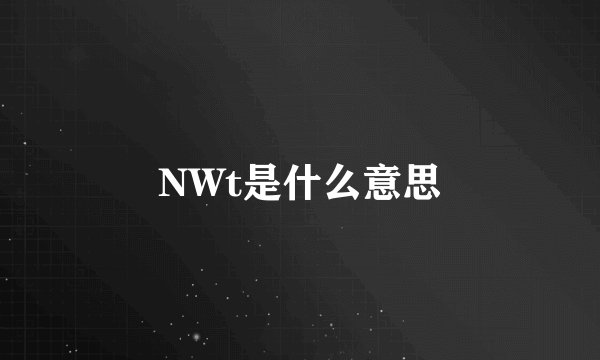 NWt是什么意思