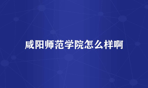 咸阳师范学院怎么样啊