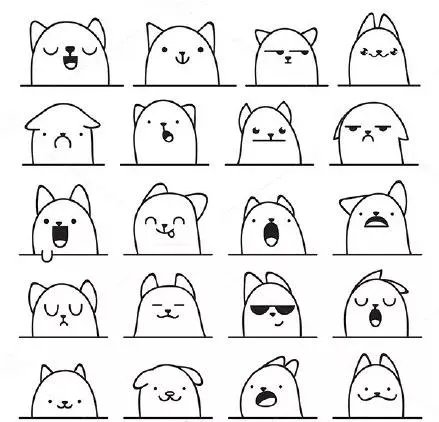 好看的表情线条