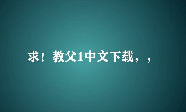 求！教父1中文下载，，