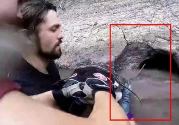 父子怪洞里竟拖出庞然大物（难忘经历过程图）