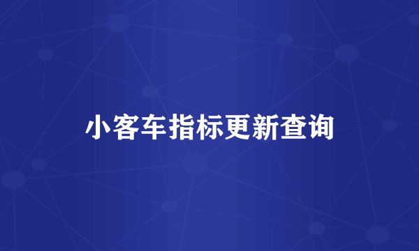 小客车指标更新查询