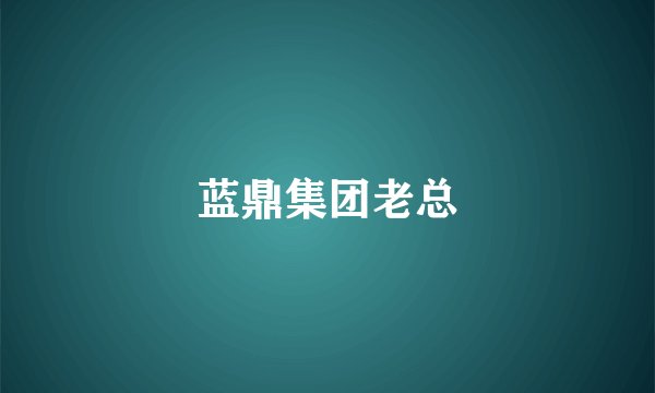 蓝鼎集团老总