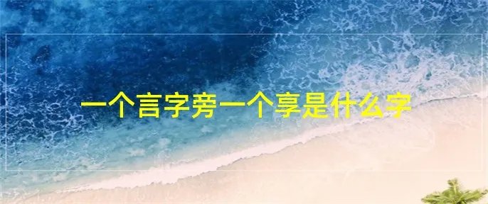 一个言字旁一个享是什么字