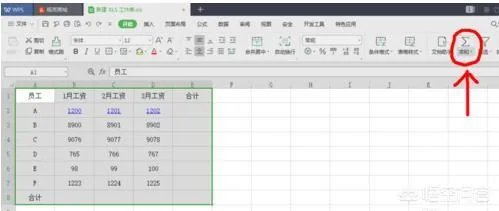 在excel中如何求和？