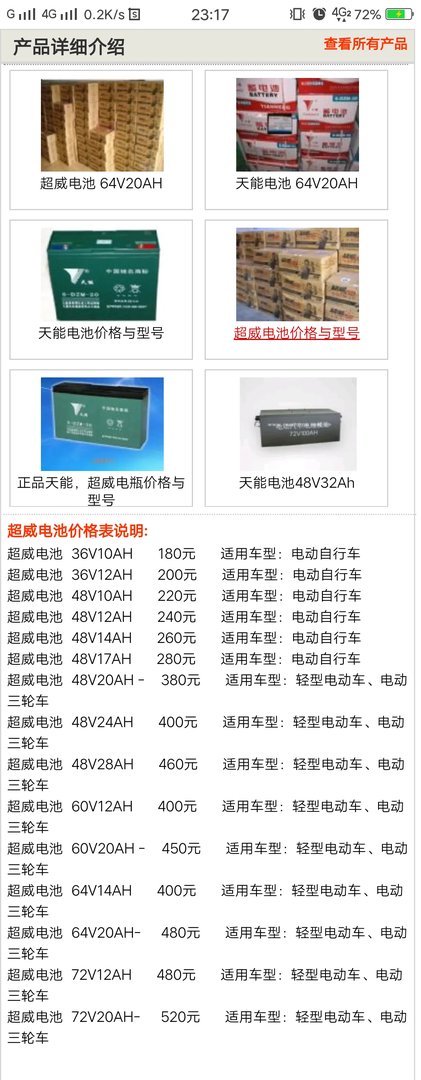 超威电动车电池价格是多少啊？你们知道吗？