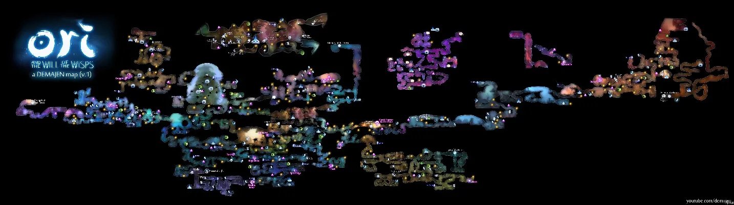 奥日与精灵意志100%全收集高清地图 奥日与精灵意志全收集地图