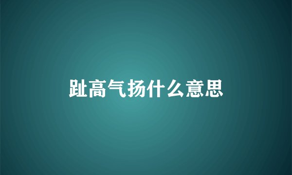 趾高气扬什么意思