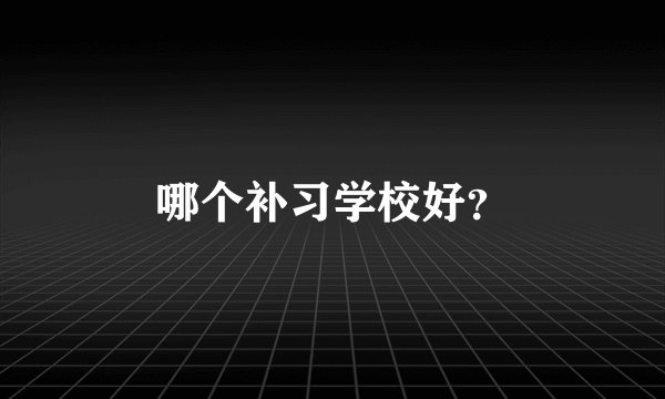 哪个补习学校好？