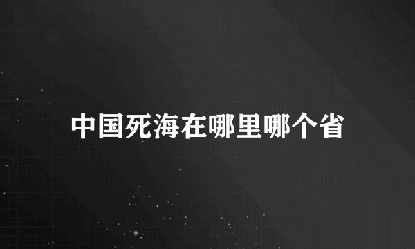 中国死海在哪里哪个省