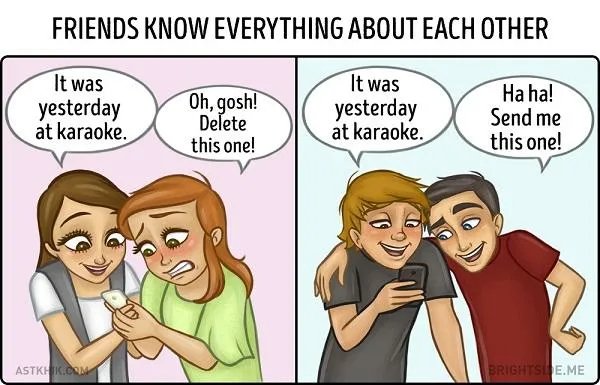 大家觉得闺蜜之间的相处之道是什么呢？闺蜜之间的相处和兄弟之间的相处有什么异同呢？