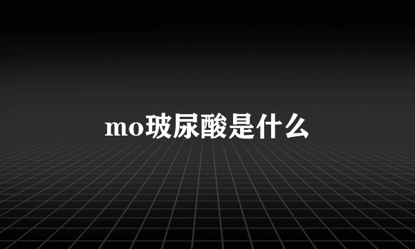 mo玻尿酸是什么