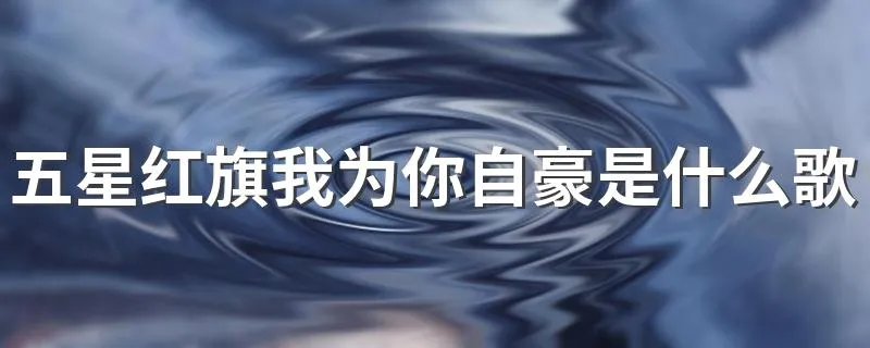 五星红旗我为你自豪是什么歌 来看看吧