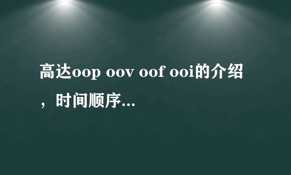 高达oop oov oof ooi的介绍，时间顺序介绍，和作品类型