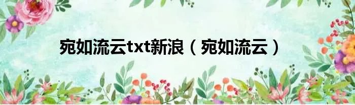 宛如流云txt新浪（宛如流云）