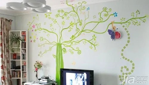 手绘电视背景墙图案展示