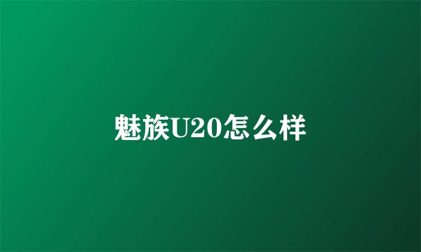 魅族U20怎么样