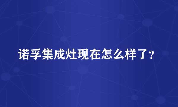 诺孚集成灶现在怎么样了？