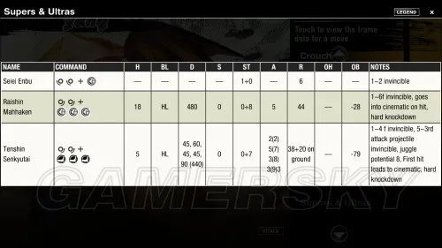 《终极街头霸王4》全人物出招帧数表大全及心得分享汇总