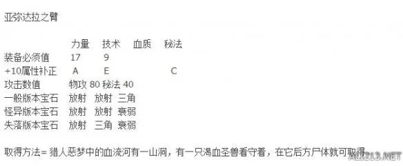 《血源诅咒》DLC老猎人全16个新武器资料解析 全16个新武器属性及获取