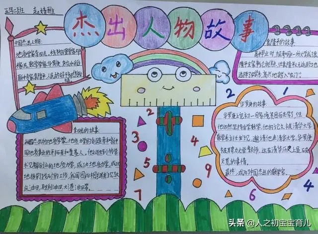 为国家富强而奋斗的杰出人物故事并做一份手抄报？